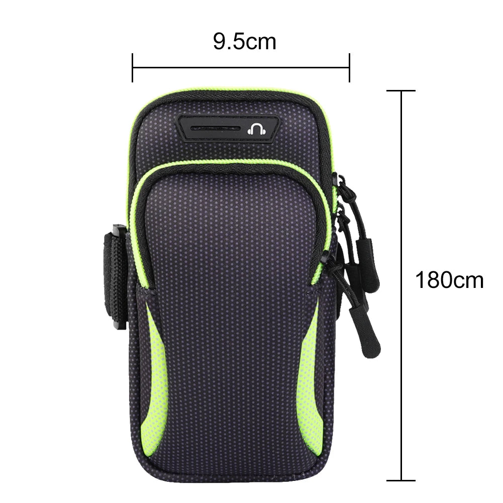 Waterproof Armband Sport Phone Case for Running Arm Phone Holder Sports Mobile Bag Hand Running Fitness Pouch under 6.5" 7.2"