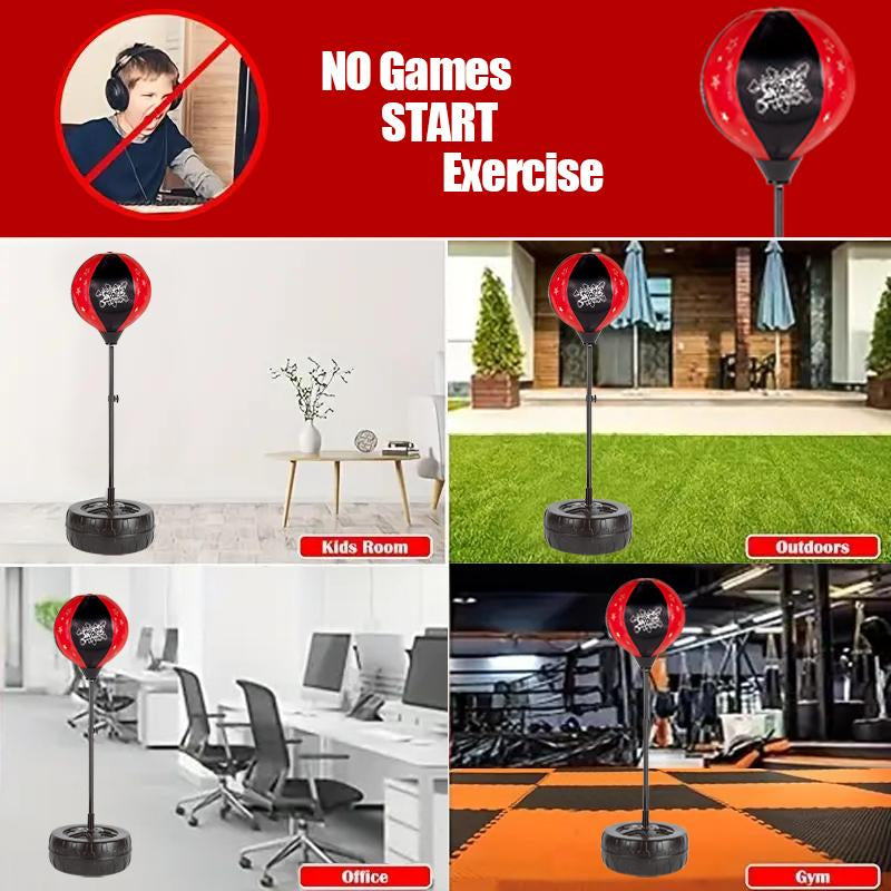 Punching Bag for Ages 3-8 Years Old Kids - Height Adjustable Boxing Bag with Boxing Gloves, Sport Toy for Boys & Girls, Ideal Christmas Birthday Gift