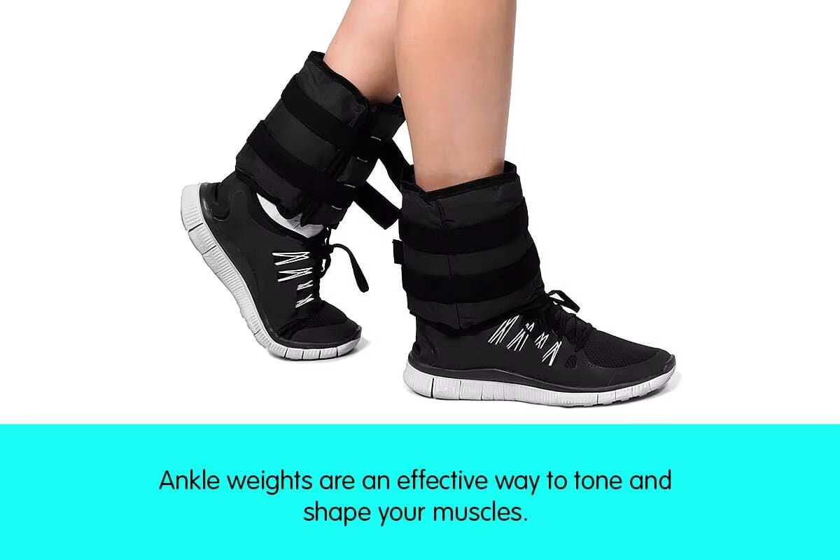 2Kg Double Sided Ankle Wrist Weights for Home Gym Yoga Fitness Training