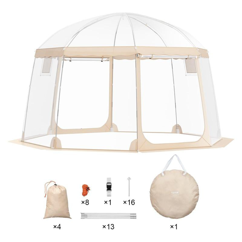 VEVOR Sports Tent Instant Tent Shelter Weather Proof 1 Person Clear Bubble Tent