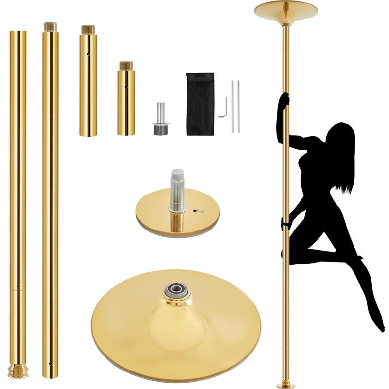 【Heavy Duty】Yaheetech 45Mm Portable Dance Pole Spinning Static Dancing Pole for Home Portable Removable Home Dancing Pole, Height Adjustable 7'-9',#Fathersdaygift
