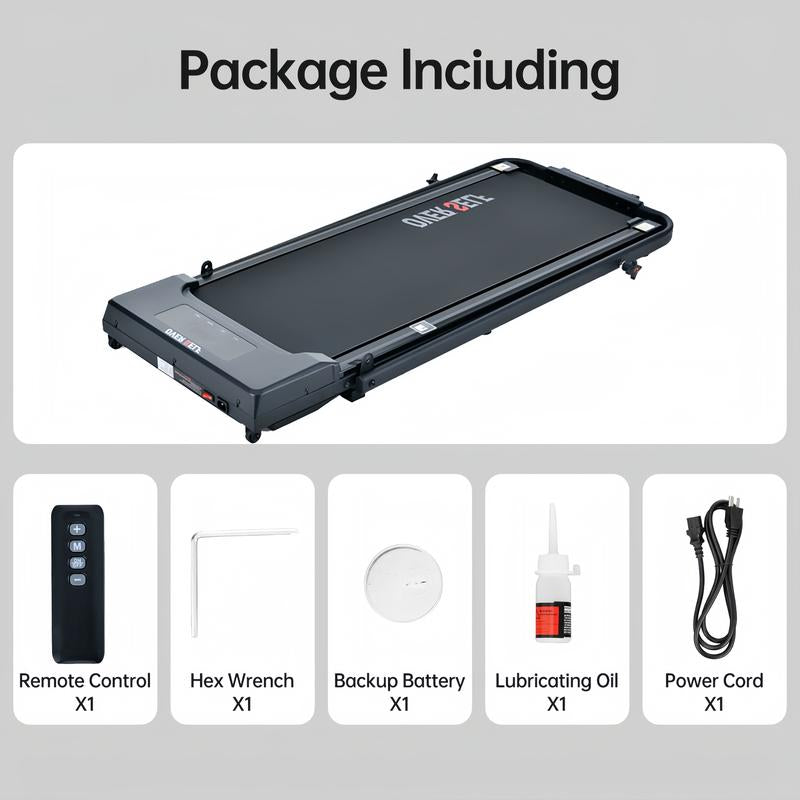 Upgraded Home Portable Treadmill with Handlebars, (300 Lbs Load Capacity), Foldable Walking Mat (Fitness Equipment) Remote Control Exercise Machine