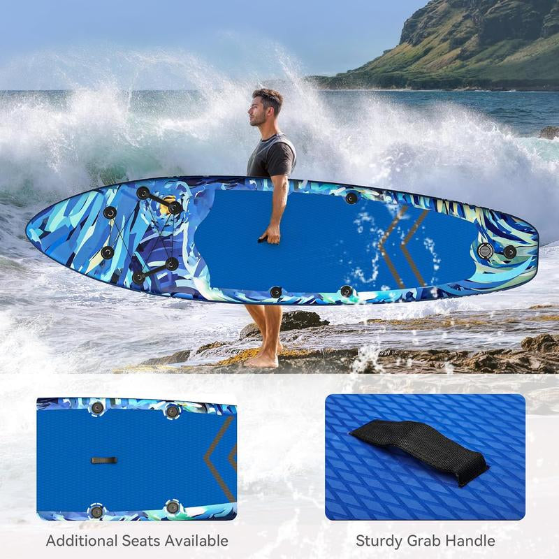 YITAHOME 11 FT Inflatable Stand up Paddle Board for All Skill Levels, PVC SUP Paddleboard with Complete Accessories, Wide and Non-Slip Comfort Deck for Youth & Adults