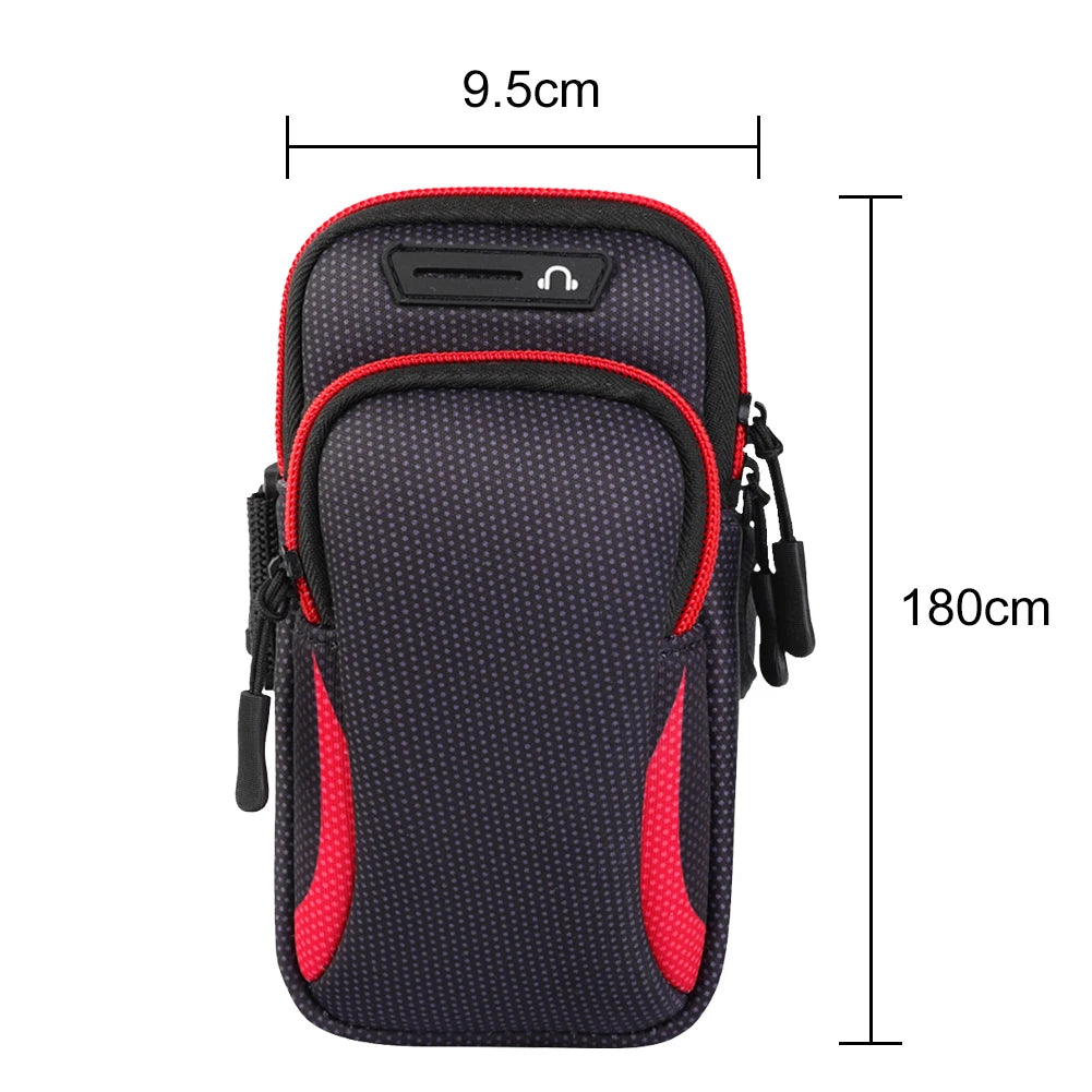 Waterproof Armband Sport Phone Case for Running Arm Phone Holder Sports Mobile Bag Hand Running Fitness Pouch under 6.5" 7.2"