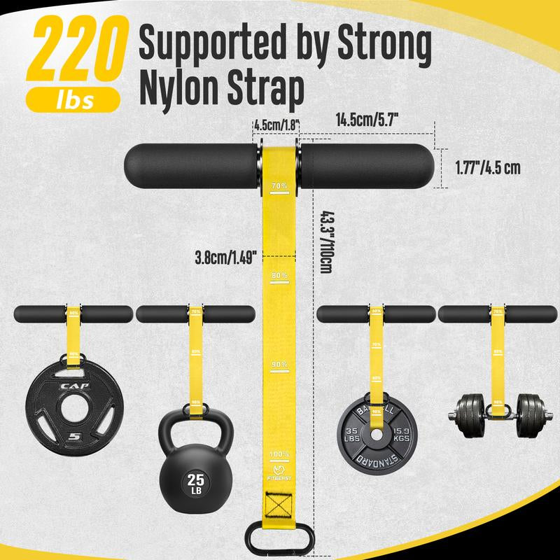 Fitbeast Forearm Strengthener & Wrist Roller with Thickened Handle, Forearm Exerciser with Adjustable Nylon Strap, 220Lbs Capacity - Ideal for Wrist, Forearm, Grip, and Arm Workouts, Grip Strength Trainer
