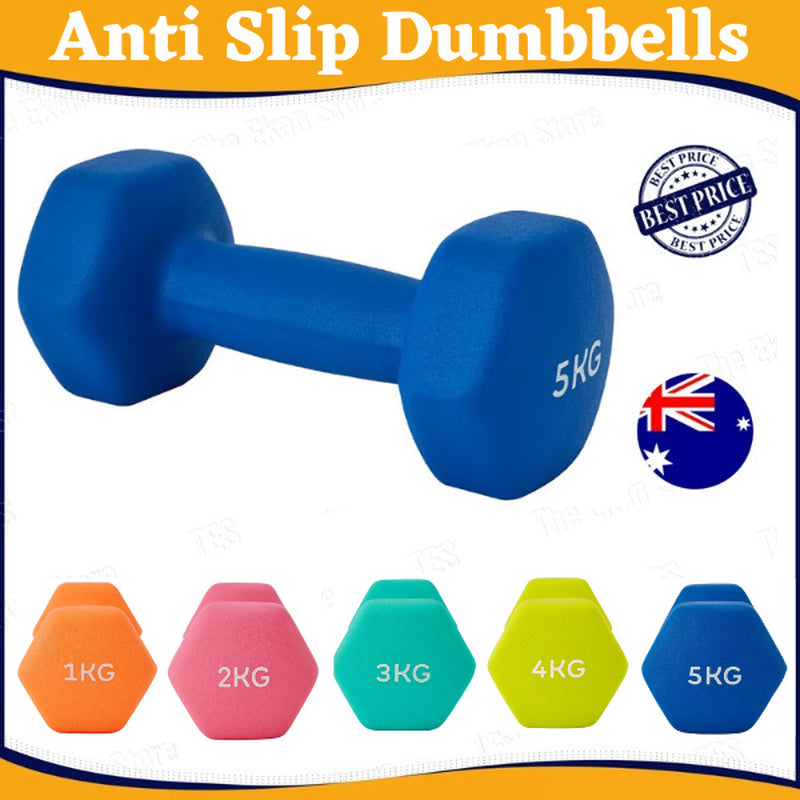 Anti Slip Dumbbells Fitness Home Gym Exercise Strength Weight Yoga Fitness Dumbe