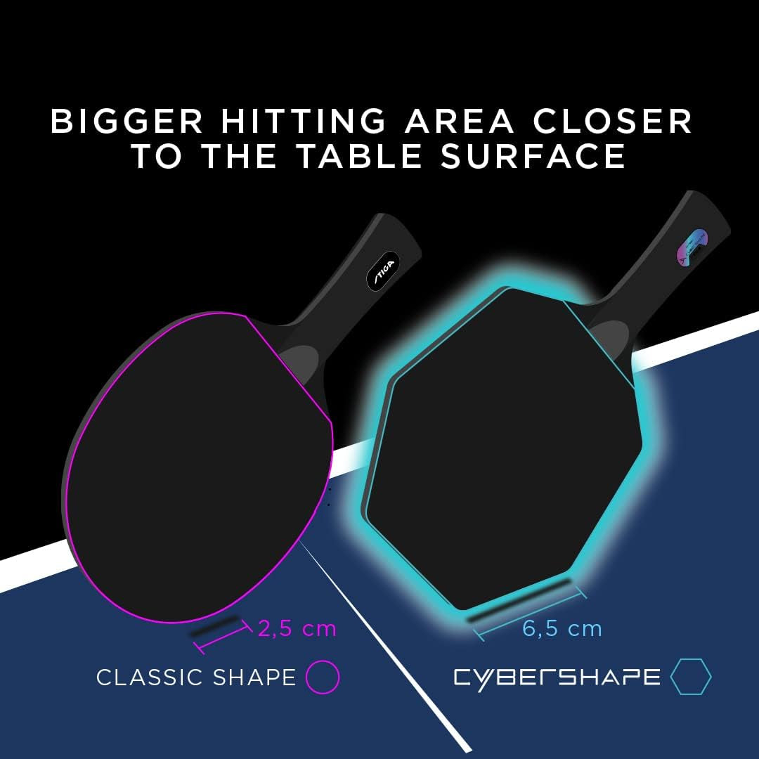 Table Tennis Racquet Cyber Shape Carbon Hexagon