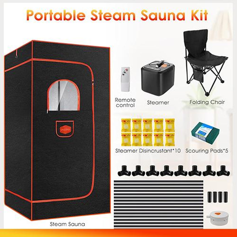 ONEAMG Portable Sauna Box for Home, Personal Steam Nurecover Saunas Heater at Home Use, Indoor Foldable Sauna Tent, Dry Sauna SPA (36X36X71 Inch)