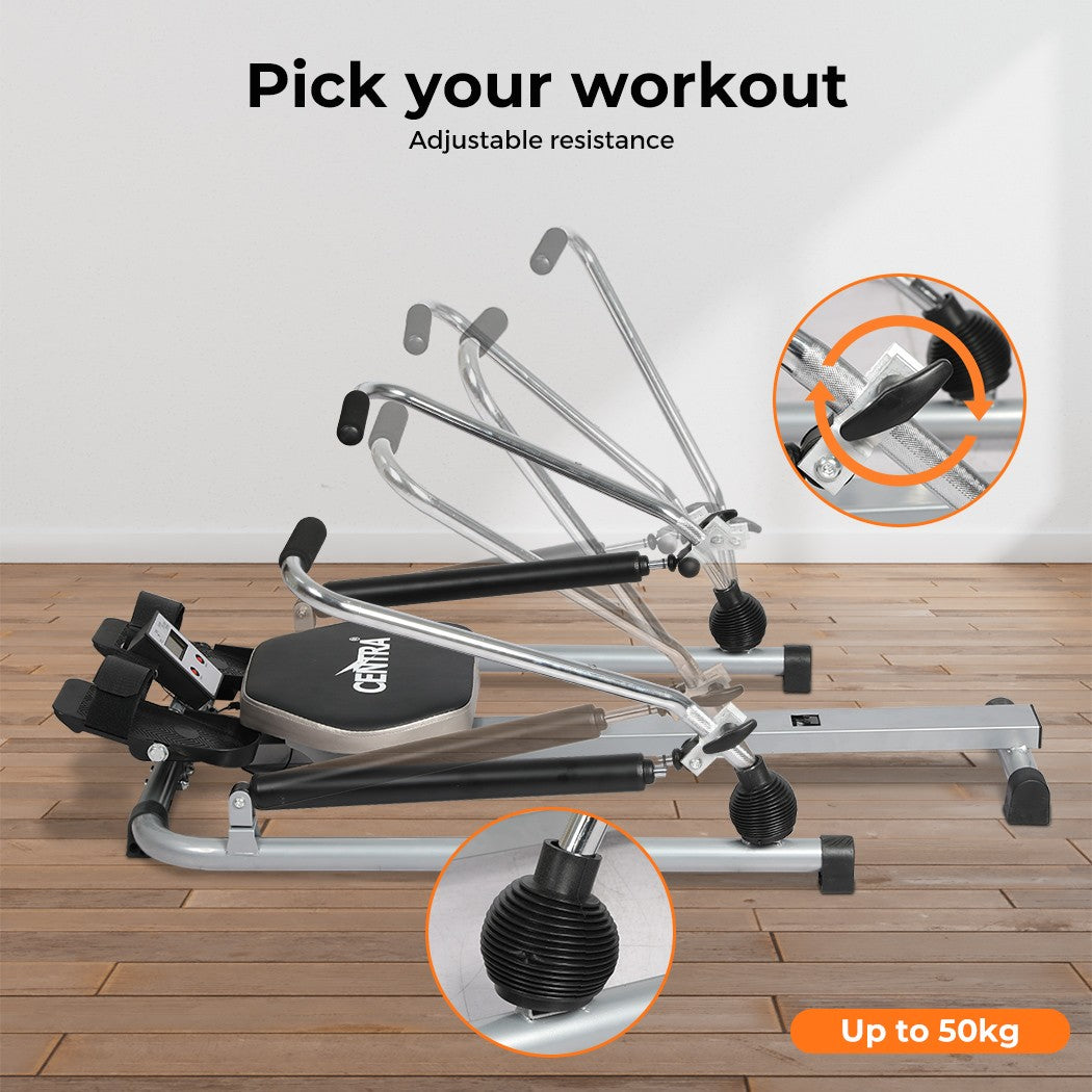 Centra Rowing Machine Rower Hydraulic Resistance Exercise Fitness Gym Cardio