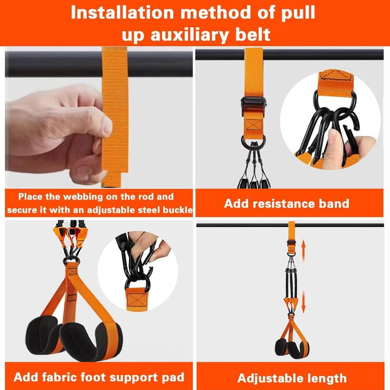 Pull up Assist Band, 1 Set Adjustable Weight Knee Support Strength Training, Strength Training Equipment for Home Gym Workout, Stretch Rope, Workout Equipment, Workout Straps