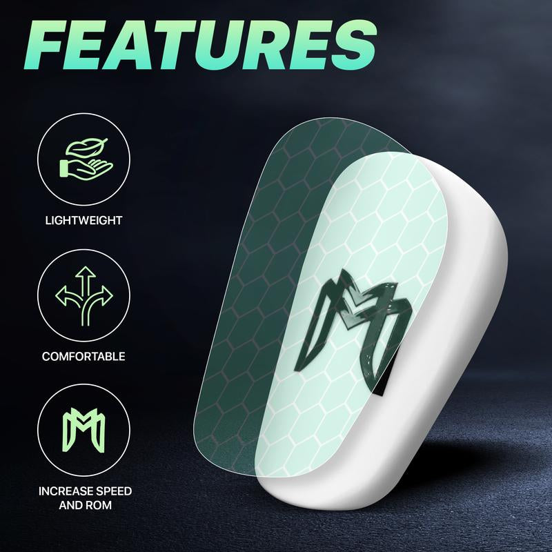 Medicaptain Miniguards - Mini Shin Gaurds/Pads for HIGH LEVEL PLAYERS - MEN, WOMEN, TEENS - Tiny Shin Guards Optimized for Speed and Lightweight Feel