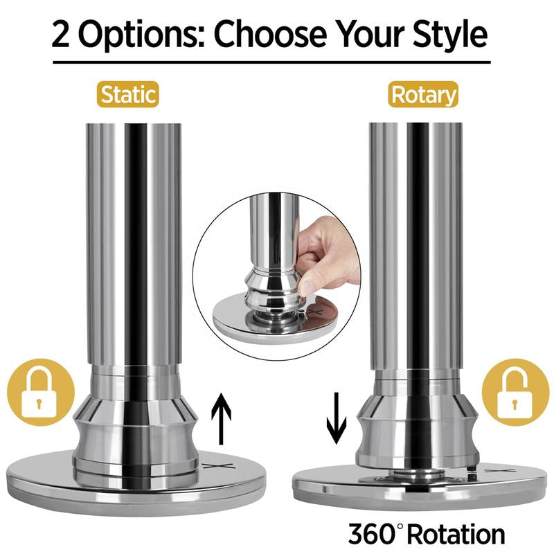 【Heavy Duty】Yaheetech 45Mm Portable Dance Pole Spinning Static Dancing Pole for Home Portable Removable Home Dancing Pole, Height Adjustable 7'-9',#Fathersdaygift