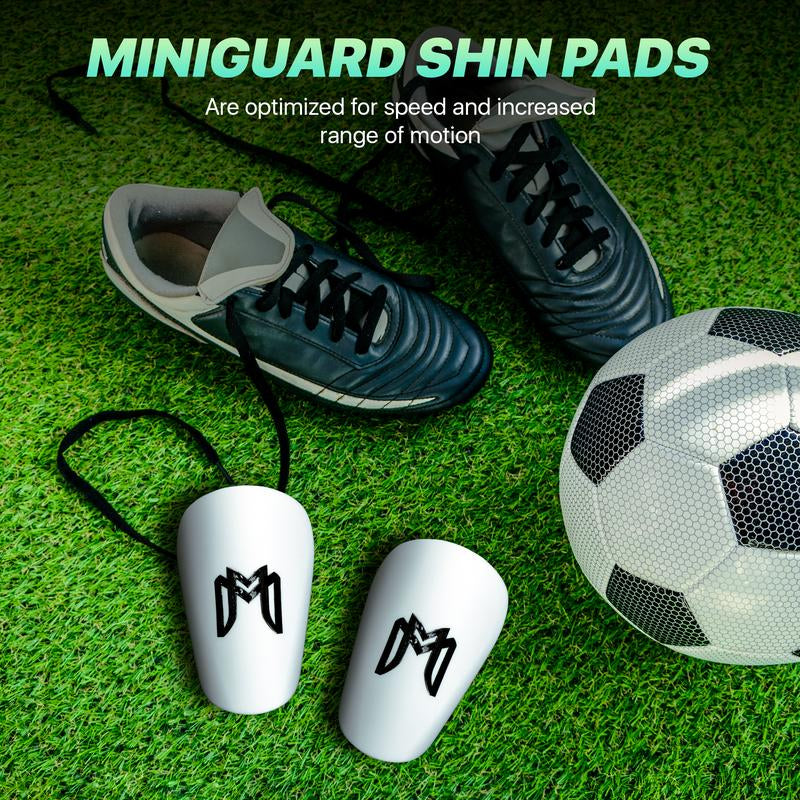 Medicaptain Miniguards - Mini Shin Gaurds/Pads for HIGH LEVEL PLAYERS - MEN, WOMEN, TEENS - Tiny Shin Guards Optimized for Speed and Lightweight Feel