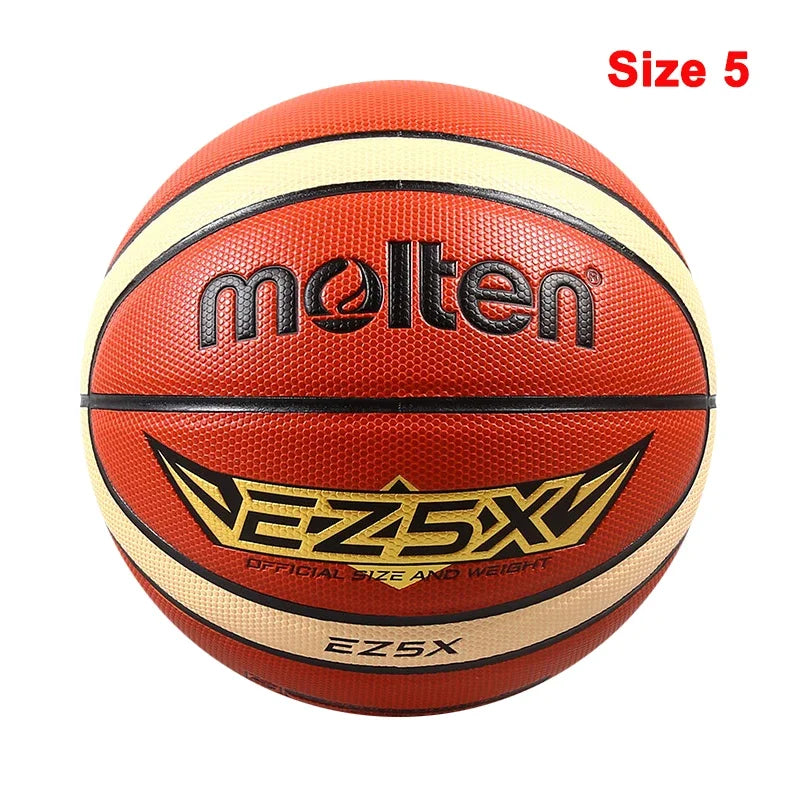 Size 5 6 7 Basketball Black Gold PU Outdoor Indoor Balls Women Youth Man Match Training Basketalls Free Air Pump Bag