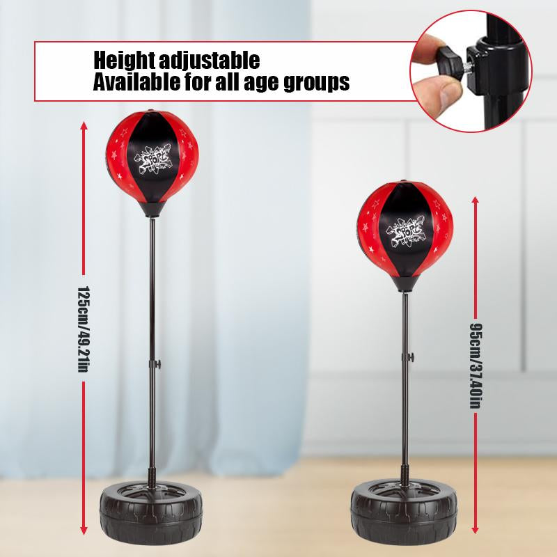 Punching Bag for Ages 3-8 Years Old Kids - Height Adjustable Boxing Bag with Boxing Gloves, Sport Toy for Boys & Girls, Ideal Christmas Birthday Gift