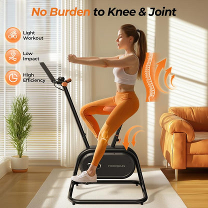 FEIERDUN Exercise Bike, Smart Magnetoresistive Upright Bike with Bluetooth & App Connectivity, Stylish Stationary Bike for Home, Office, or Gym Workouts