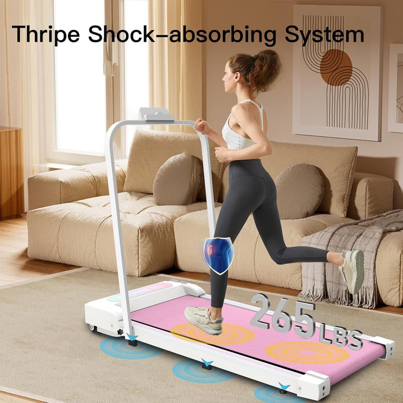 [SAYGOGO] 2 in 1 Treadmill with Handles,Walking Pad, 2.5HP under Desk Treadmill with Remote Control & LED Display, Quiet Desk Treadmill for Compact Space, Portable Walking Pad for Home/Office Use