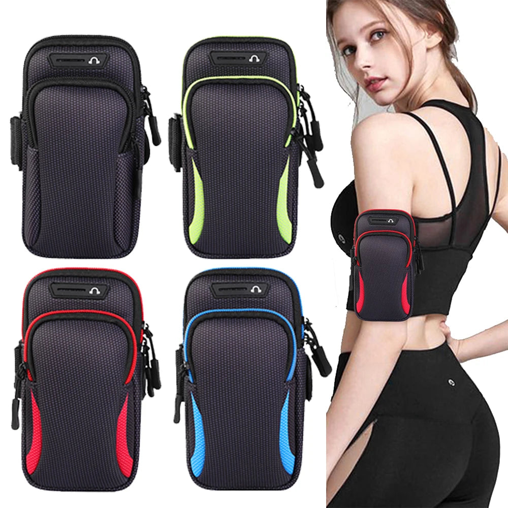 Waterproof Armband Sport Phone Case for Running Arm Phone Holder Sports Mobile Bag Hand Running Fitness Pouch under 6.5" 7.2"