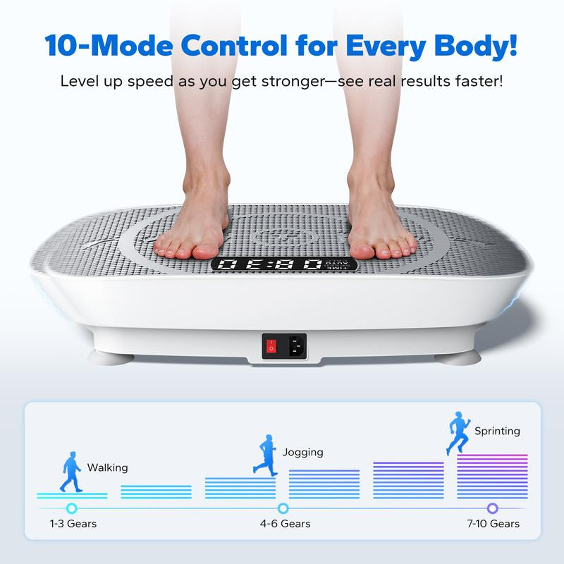 MERACH Slim Vibration Plate Exercise Machine, Lymphatic Drainage Machine, Whole Body Workout Vibration Platform for Wellness and Fitness
