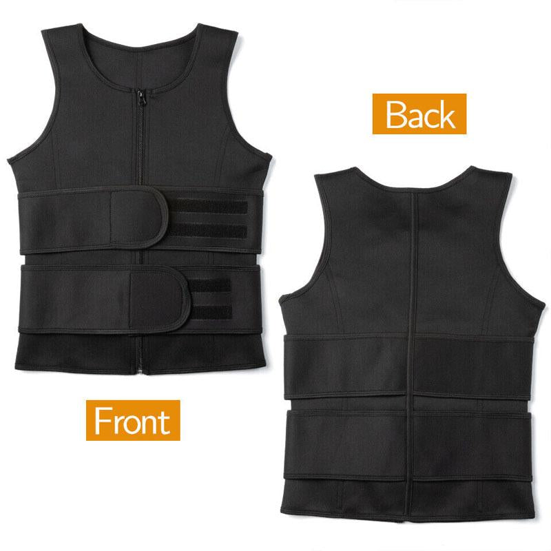 CATTIBOR Men Sauna Suit ,Men Waist Trainer Neoprene Sweat Vest Body Shaper ,Men Waist Trimmer Belt Workout Tank Tops for Runnging Fitness Gym,Menswear Undershirt for All Seasons