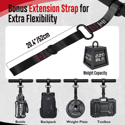 Fitbeast Forearm Strengthener & Wrist Roller with Thickened Handle, Forearm Exerciser with Adjustable Nylon Strap, 220Lbs Capacity - Ideal for Wrist, Forearm, Grip, and Arm Workouts, Grip Strength Trainer