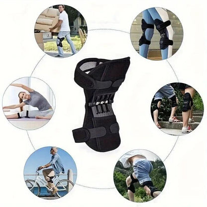 Knee Support Brace with 4 Springs, Knee Brace for Men & Women, Universal Sports Knee Pads for Running Jogging Cycling