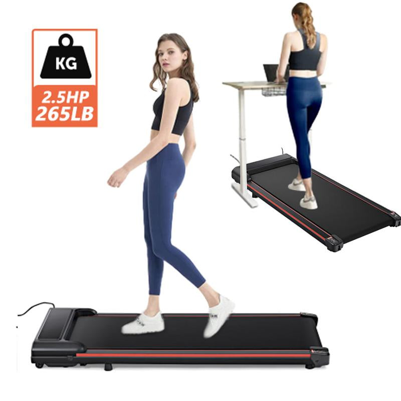 [SAYGOGO] 2 in 1 Treadmill with Handles,Walking Pad, 2.5HP under Desk Treadmill with Remote Control & LED Display, Quiet Desk Treadmill for Compact Space, Portable Walking Pad for Home/Office Use