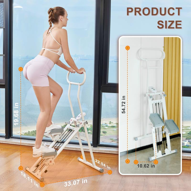 HXD-ERGO Stair Stepper Machine for Full-Body Workout with LCD Display, Adjustable Handlebars and Pedals, Perfect for Home and Office Workouts,Home Fitness Equipment for Women&Men Climber Stepper