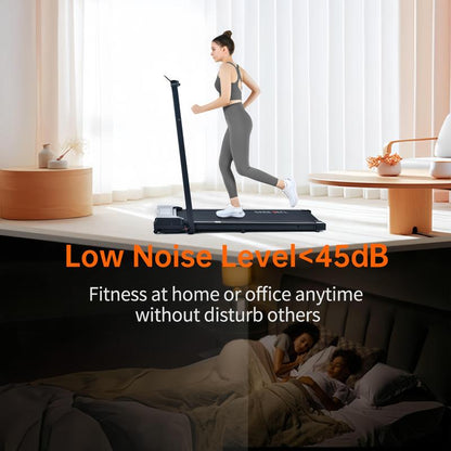 Upgraded Home Portable Treadmill with Handlebars, (300 Lbs Load Capacity), Foldable Walking Mat (Fitness Equipment) Remote Control Exercise Machine
