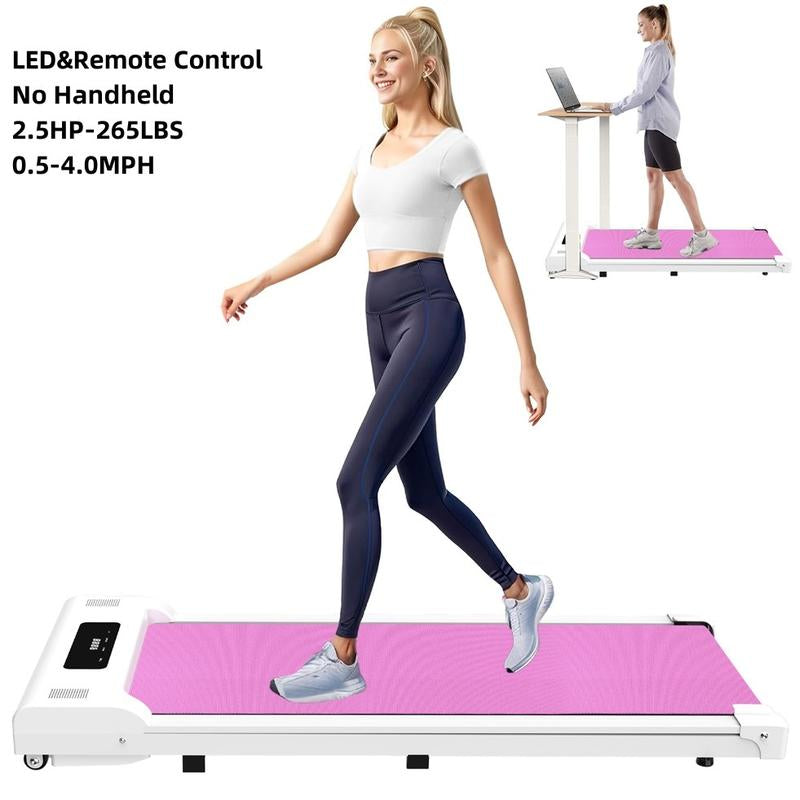 [SAYGOGO] 2 in 1 Treadmill with Handles,Walking Pad, 2.5HP under Desk Treadmill with Remote Control & LED Display, Quiet Desk Treadmill for Compact Space, Portable Walking Pad for Home/Office Use