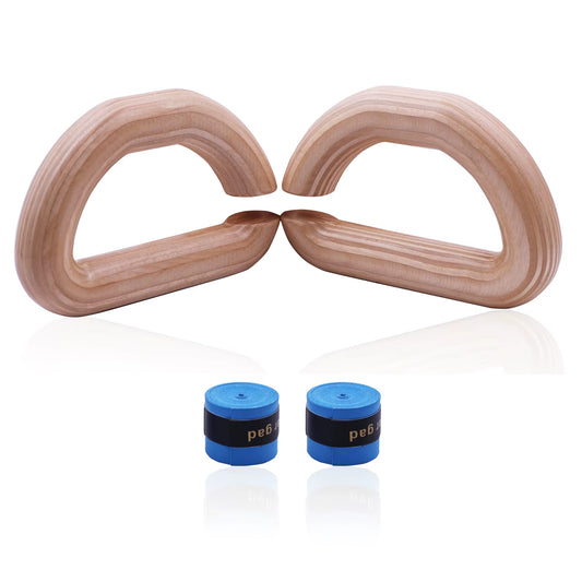 1 Pair Wooden Resistance Bands Handles, Versatile Exercise Handles with Anti-Slip Grips for Home Gym Pilates, Strength Training