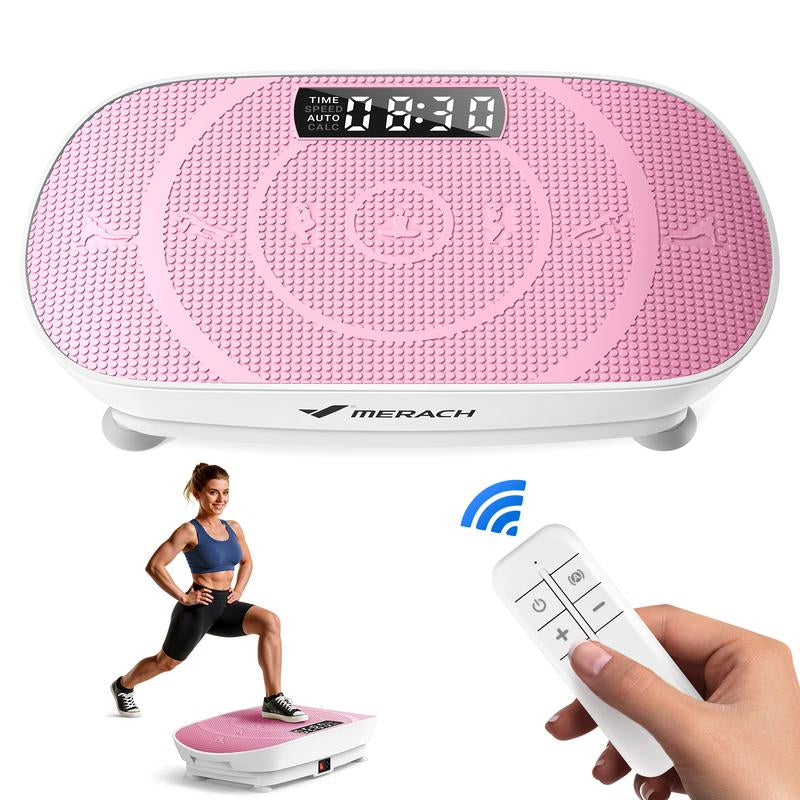 MERACH Slim Vibration Plate Exercise Machine, Lymphatic Drainage Machine, Whole Body Workout Vibration Platform for Wellness and Fitness