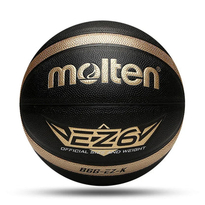 Size 5 6 7 Basketball Black Gold PU Outdoor Indoor Balls Women Youth Man Match Training Basketalls Free Air Pump Bag