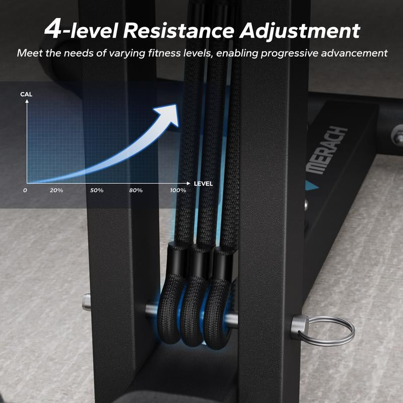 MERACH Deep Squat Machine, Adjustable Glutes Workout for Home Gym Workout Training, Sit up Machine for Abs and Muscle Building, Abdominal Bench, Push up Fitness Equipment, Outdoorfun