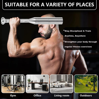 Adjustable Macebell Clubbell, 6-In-1 Premium Steel Indian Club, Strength Training Equipment for Full Body, Muscles, Shoulder, Grips & Forearms