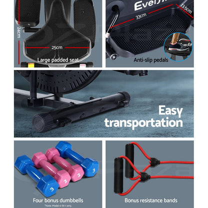 Everfit Elliptical Cross Trainer Exercise Bike Bicycle Home Gym Fitness Training