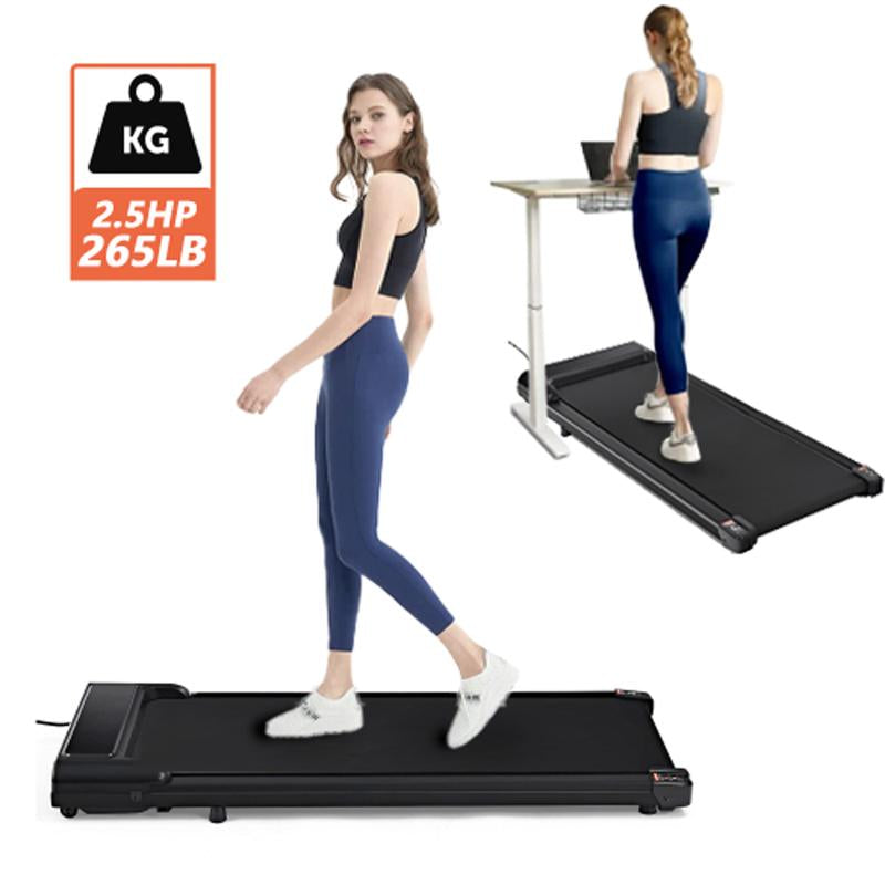 [SAYGOGO] 2 in 1 Treadmill with Handles,Walking Pad, 2.5HP under Desk Treadmill with Remote Control & LED Display, Quiet Desk Treadmill for Compact Space, Portable Walking Pad for Home/Office Use