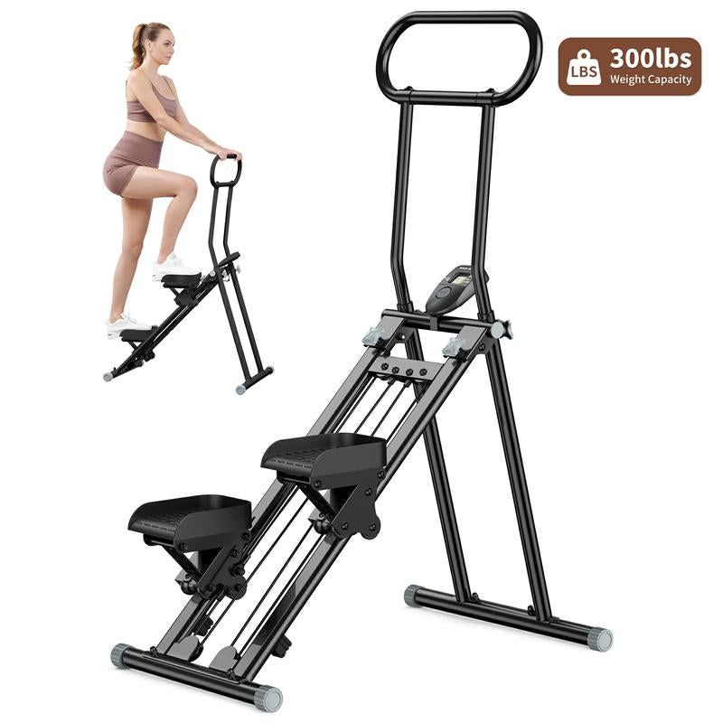 HXD-ERGO Stair Stepper Machine for Full-Body Workout with LCD Display, Adjustable Handlebars and Pedals, Perfect for Home and Office Workouts,Home Fitness Equipment for Women&Men Climber Stepper