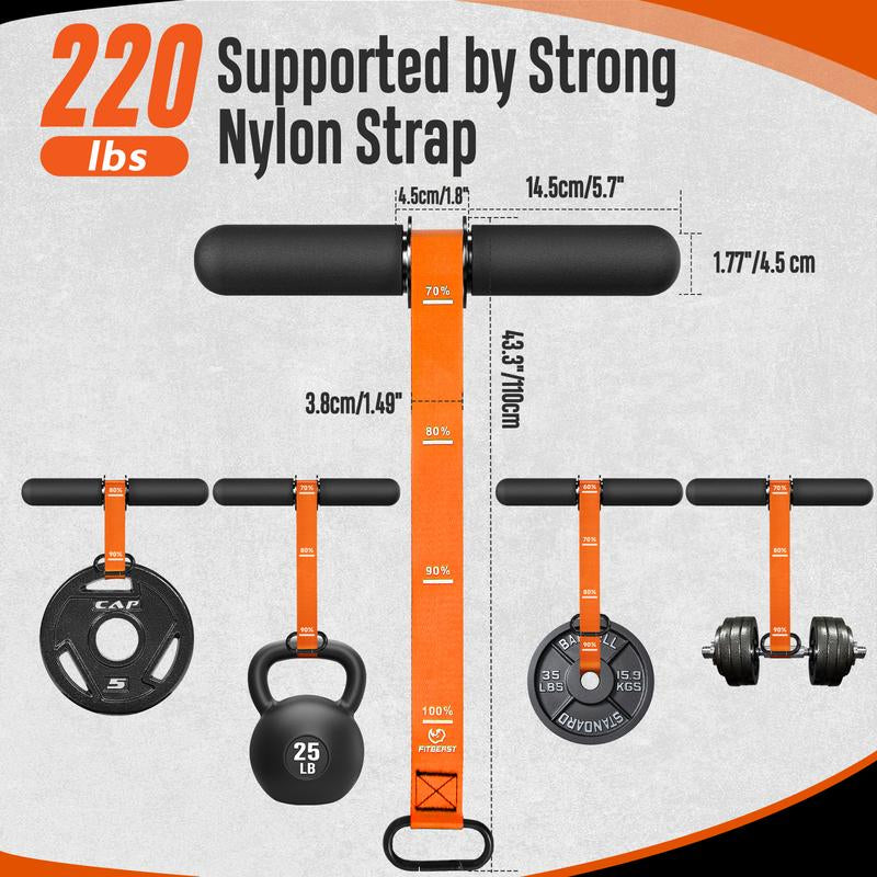 Fitbeast Forearm Strengthener & Wrist Roller with Thickened Handle, Forearm Exerciser with Adjustable Nylon Strap, 220Lbs Capacity - Ideal for Wrist, Forearm, Grip, and Arm Workouts, Grip Strength Trainer