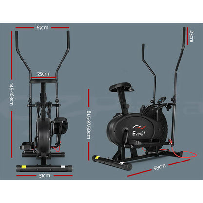 Everfit Elliptical Cross Trainer Exercise Bike Bicycle Home Gym Fitness Training