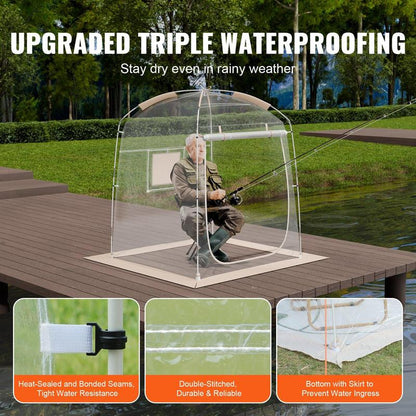 VEVOR Sports Tent Instant Tent Shelter Weather Proof 1 Person Clear Bubble Tent