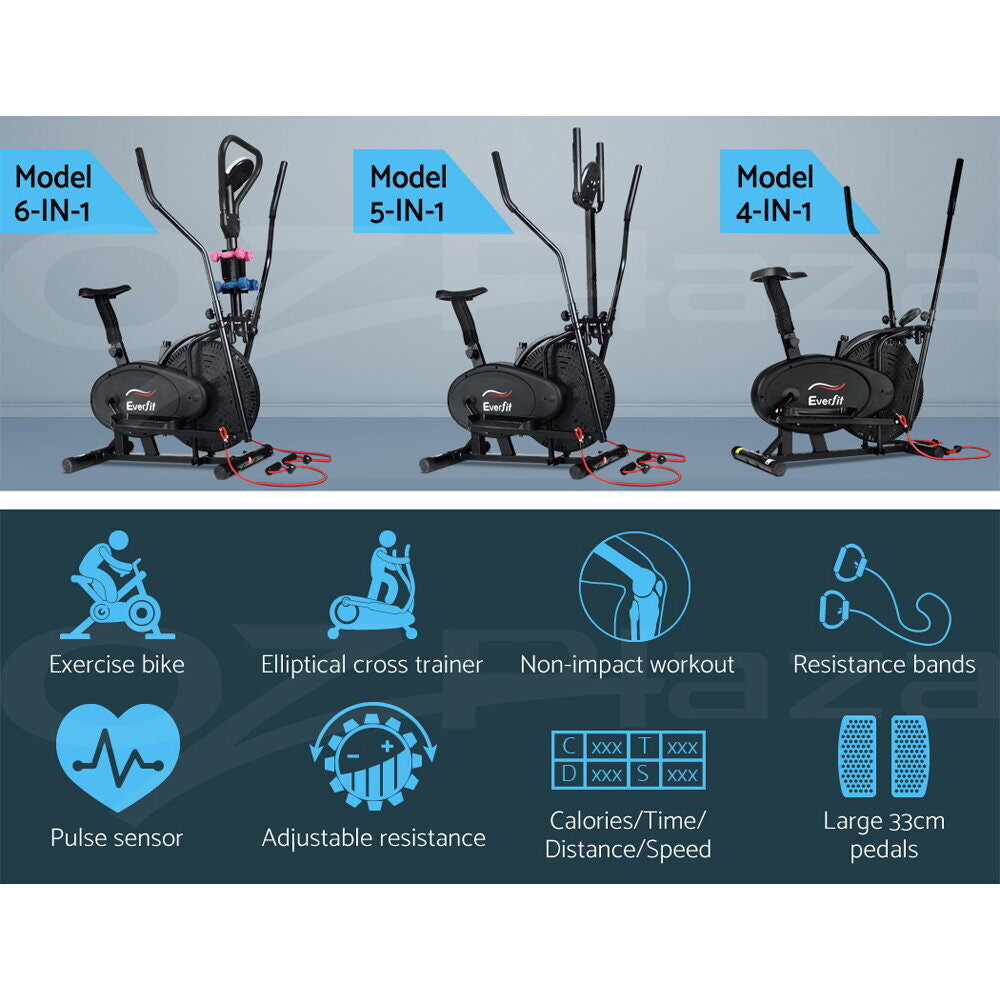 Everfit Elliptical Cross Trainer Exercise Bike Bicycle Home Gym Fitness Training