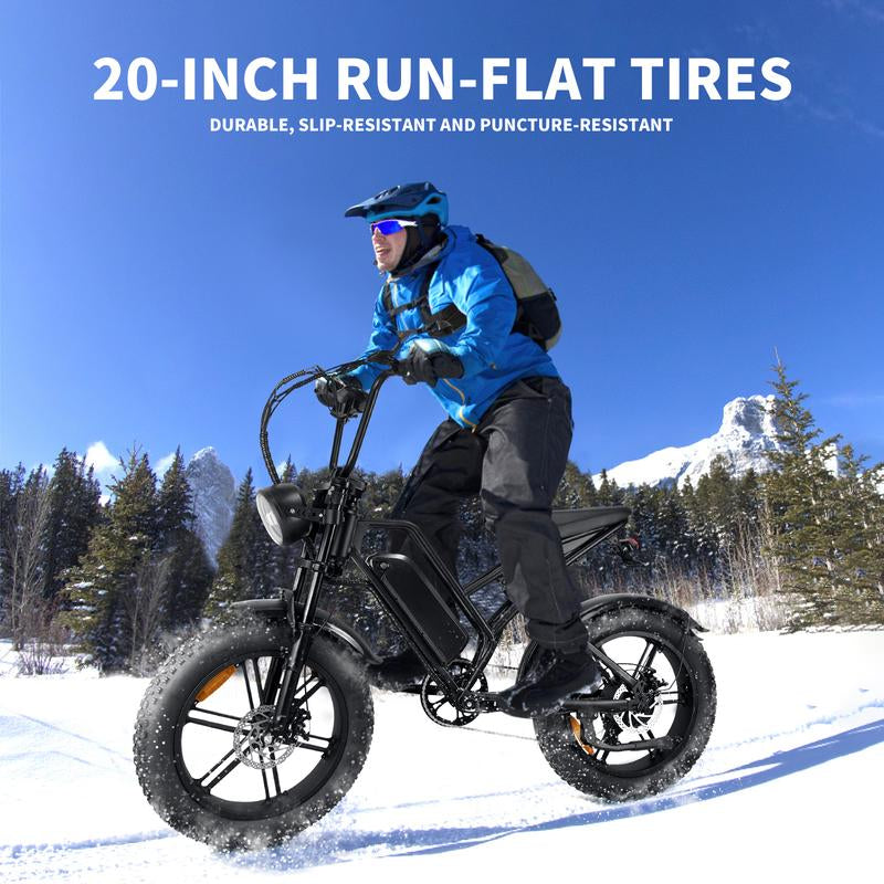 Fat Tire E-Bike with 48V 700WH Battery | 25MPH Speed | 28-Mile Range | 20-Inch Electric Bike for Adults | Commuter Ride | E BIKE Bicicleta Electrica 2025 Cycling Bikes E Bike