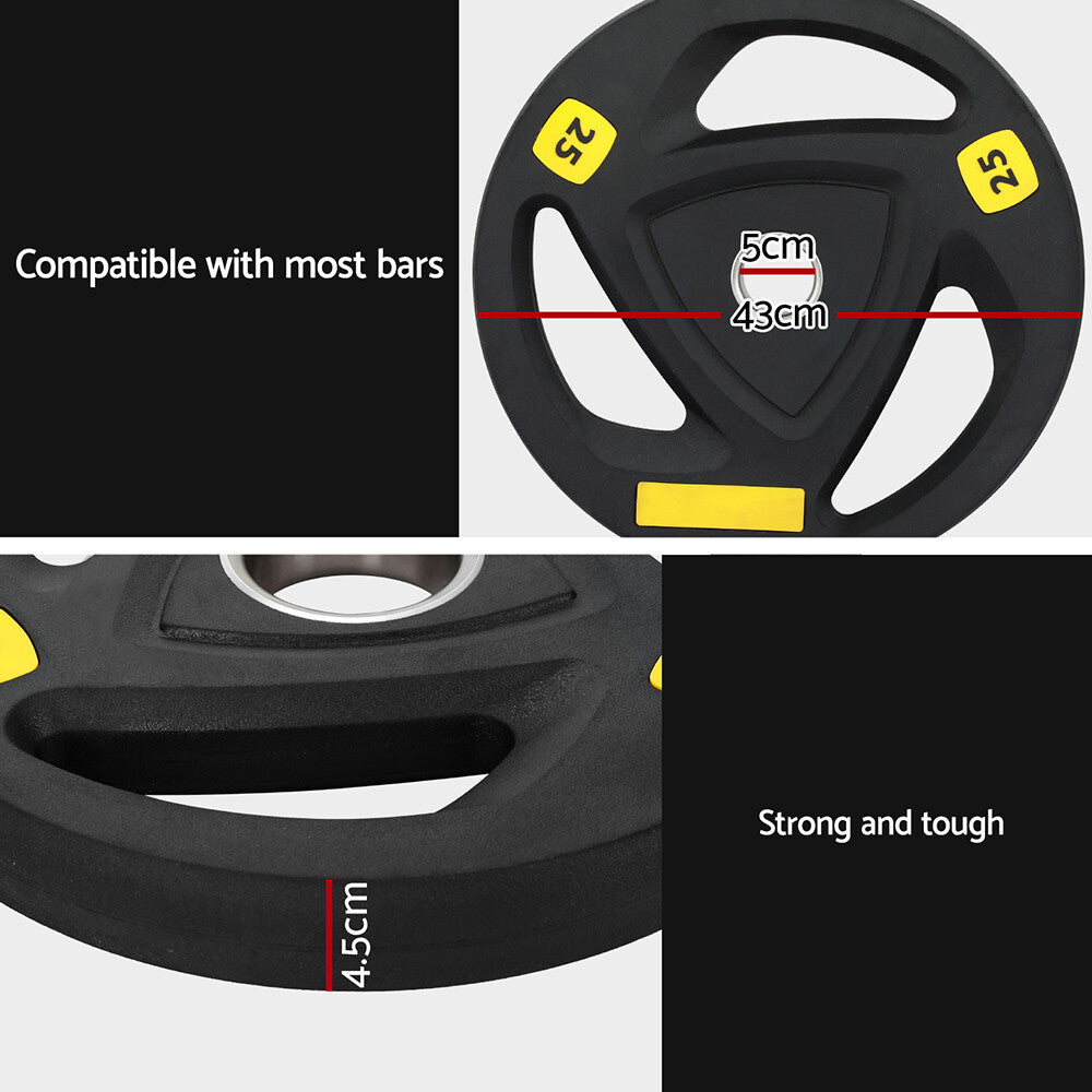 Everfit Weight Plates Standard 25Kg Dumbbells Barbells Plate Weight Lifting Home