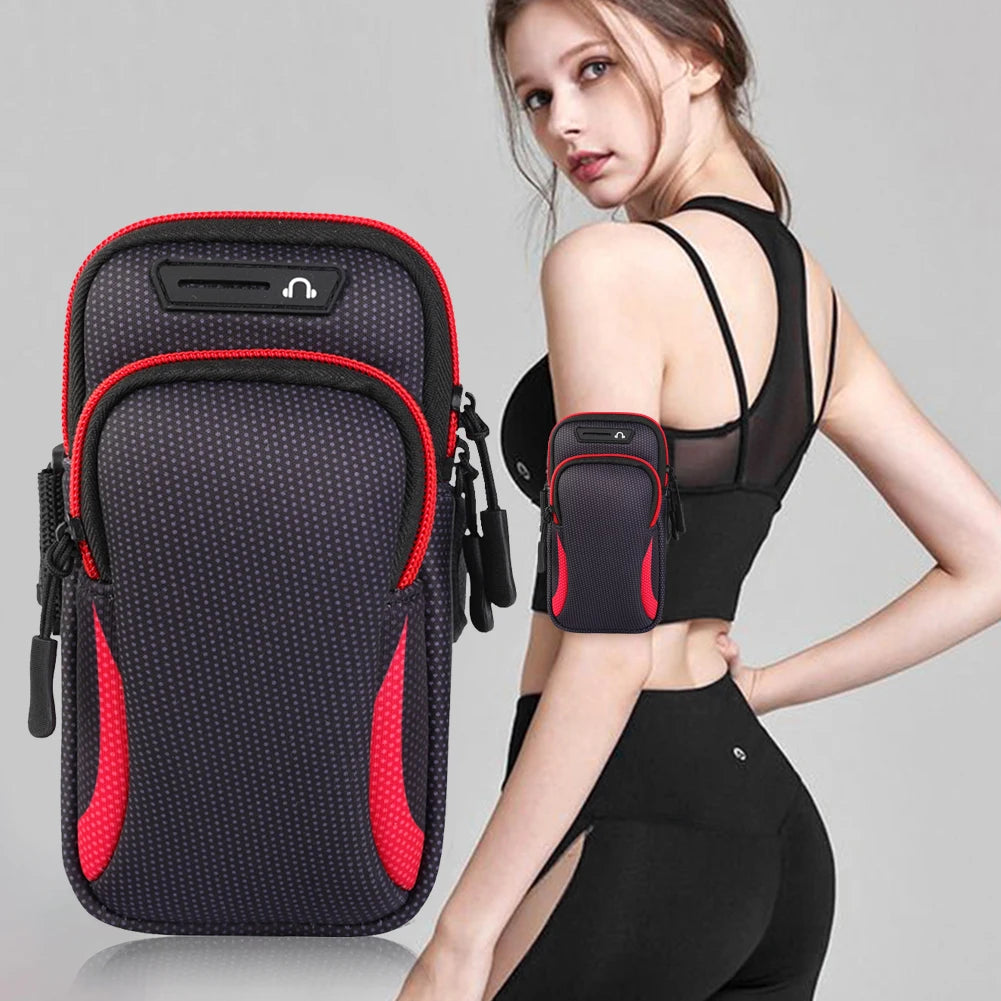Waterproof Armband Sport Phone Case for Running Arm Phone Holder Sports Mobile Bag Hand Running Fitness Pouch under 6.5" 7.2"