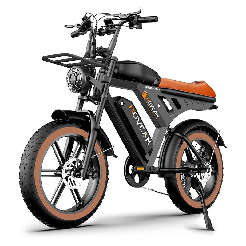 MOVCAN V30MAX/V30 Electric Bike for Adults 1500W/1000W Motor 20" Fat Tire Ebike, 32MPH/28MPH 120/70 Miles,48V 31.2/15.6 AH Dual Battery Hydraulic Disc Brake Electric Motorcycle Bike Full Suspension