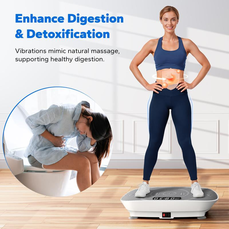 MERACH Slim Vibration Plate Exercise Machine, Lymphatic Drainage Machine, Whole Body Workout Vibration Platform for Wellness and Fitness