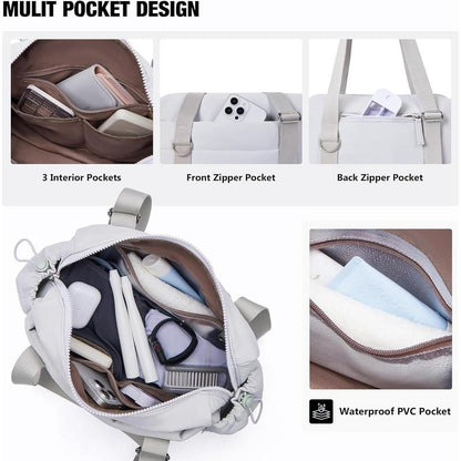 Small Gym Bag for Women 2 Set Mini Gym Duffle Bag with Wet Compartment and Coin Wallet, Gym Tote Bag for Workout/Sport/Travel