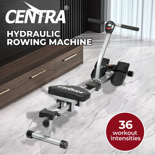 Centra Hydraulic Rowing Machine 12 Levels Resistance Cardio Exercise Fit Home