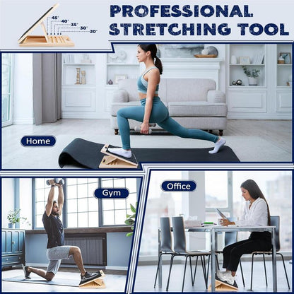 Portable Wooden Slant Board for Calf Stretching Squats Calf Stretcher Physical Therapy Equipment Adjustable Incline Board for Knees Ankle Heel Feet Leg,Springtok